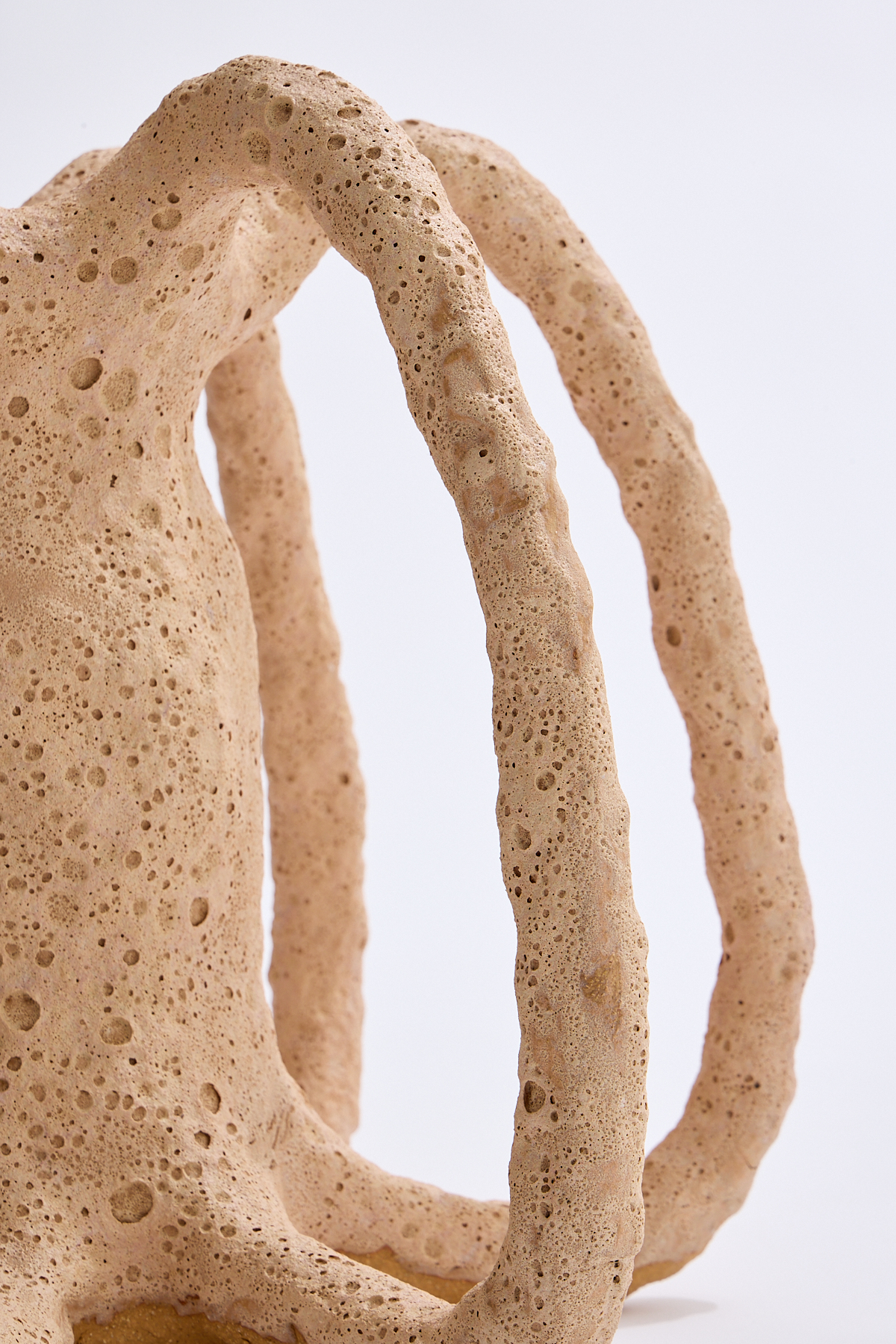 Body Study ceramic sculpture by oneg - glazed ceramic exploring human body symmetry and totemic form